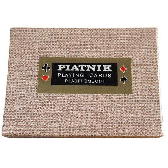 Piatnik Other - Piatnik Plasti-Smooth Playing Cards w/ Decorative Box Austria Vintage Deck